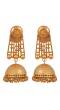 Crunchy Fashion Ethnic Gold-Plated Antique Design Choker Jhumki Jewellery Set RAS0246