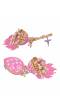 Gold-Plated Kundan Stone Studded Pink  Meenakari Jewellery Set RAS0440