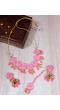 Gold-Plated Kundan Stone Studded Pink  Meenakari Jewellery Set RAS0440