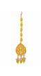 Gold-Plated Kundan Stone Studded Yellow  Meenakari Jewellery Set RAS0441