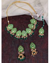 Buy Online Crunchy Fashion Earring Jewelry Green Austrain Crystal Pendant Set Jewellery CFS0137