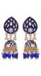 Gold-Plated Kundan Stone Studded Blue  Meenakari Jewellery Set RAS0446