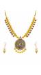 Elegant Gold-Plated  Pendant Yellow Glossy Pearl Jewellery RAS0450