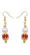 Traditional Gold-plated Royal Bahubali Red Pearl Beads Jewellery Set RAS0458