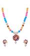 Traditional Gold-Plated Multicolor Pearl Pendant Jewellery Set 