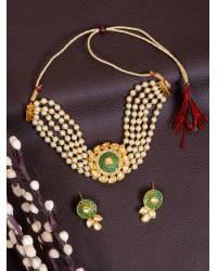 Buy Online Royal Bling Earring Jewelry Designer Gold-Plated Kundan Stone Red Dangler White  Pearl Stone Studs Earrings RAE1143 Jewellery RAE1143
