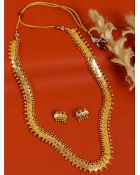 Buy Online Crunchy Fashion Earring Jewelry Crunchy Fashion  Kundan & Stone Black Pearl Multilayer Jewellery  Set  RAS0438 Jewellery Sets RAS0438