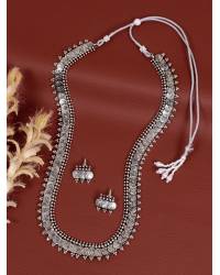 Buy Online Royal Bling Earring Jewelry Designer Gold-Plated Kundan Floral Grey Oval Earrings RAE1148 Jewellery RAE1148