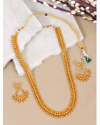 Buy Online Crunchy Fashion Earring Jewelry Traditional Gold - Pink New Stylish Dangler Earrings RAE1260 Jewellery RAE1260