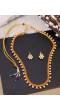 Crunchy Fashion Gold-Plated Long Pearl Jewellery Set RAS0474