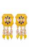Crunchy Fashion Indian Gold-Plated Yellow Meenakari  Rajasthani Design Choker Jewellery Set RAS0483