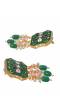 Crunchy Fashion Indian Gold-Plated Green Meenakari  Rajasthani Design Choker Jewellery Set RAS0487