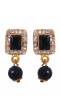 Crunchy Fashion Trendy Black Pearl  Emerald Stone Choker Jewellery set RAS0491