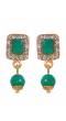 Crunchy Fashion Trendy Green Pearl Emerald Stone Choker Jewellery set RAS0492