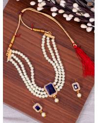 Buy Online Crunchy Fashion Earring Jewelry SwaDev White Ruby Flower Silver-Pltaed American Diamond Jewellery Set SDJS0001 Jewellery Sets SDJS0001