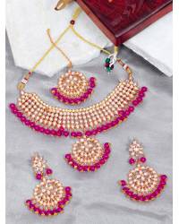Buy Online Royal Bling Earring Jewelry Gold-Plated Traditional Temple Kemp Shri Krishna Square Pendant Necklace & Earring Sets RAS0382 Jewellery RAS0382