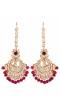Crunchy Fashion Traditional Gold-Plated Polki  Enamelled Royal Red Kundan Bridal Jewellery Sets RAS0510
