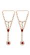 Crunchy Fashion Traditional Gold-Plated Kundan Red Pearl Bridal Dulhan Jewellery Sets RAS0513