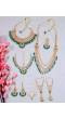 Crunchy Fashion Traditional Gold-Plated Kundan Green Pearl Bridal Dulhan Jewellery SetsRAS0514 