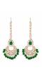 Crunchy Fashion Traditional Gold-Plated Kundan Green Pearl Bridal Dulhan Jewellery Sets RAS0517