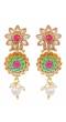Crunchy Fashion Gold-Plated Multicolor Floral Enamelled Jewellery Set  RAS0521