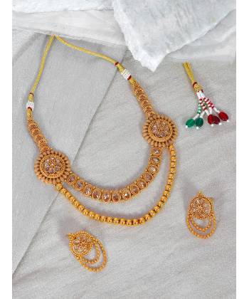 Crunchy Fashion Gold-Plated Imitation Layered Jewellery Set RAS0526