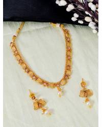 Buy Online Royal Bling Earring Jewelry Gold-Plated Kundan Party Wear Pearl Jhumka Earrings For Jewellery RAE2432