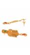 Crunchy Fashion Traditional Gold Plated Red & Green Stone Choker Jewellery Set RAS0535