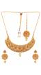 Crunchy Fashion Traditional Gold-Toned Floral Jewellery Set RAS0536