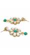 Crunchy Fashion Gold-Tone Green Pearl Kundan Jewellery Set RAS0549