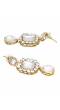 Crunchy Fashion Gold-Plated Kundan Studded Multilayered White Faux Pearl Jewellery Set RAS0553