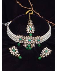Buy Online Crunchy Fashion Earring Jewelry Indian Traditional  Meenakari Enamel Kundan Pearl White Lotus Chandbali Earrings Beads Handwork Indian Traditional  RAE1041 Jewellery RAE1041