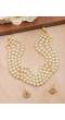 Crunchy Fashion Women Gold Plated Multilayer White Pearl Jewellery Set RAS0561