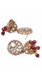Traditional Gold-Plated Kundan & Maroon Pearl Choker Jewellery Set 