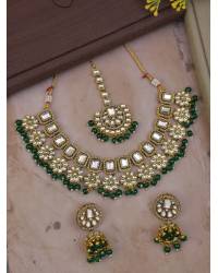 Buy Online Crunchy Fashion Earring Jewelry Crunchy Fashion Gold-Plated Meenakari & Kundan Multicolor Jewellery Set RAS0522 Jewellery Sets RAS0522