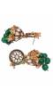 Elegant Kundan and Green Pearl Gold-Plated Jewellery Set for Women/Girls