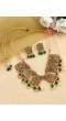 Antique Gold plated Green Pearl Drops Jewellery Set for Wedding/Party