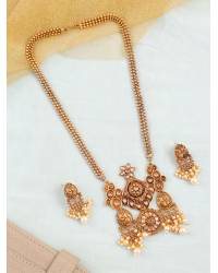 Buy Online Royal Bling Earring Jewelry Baby Pink Meenakari Jhumka With Pearl Beads Jewellery RAE2421