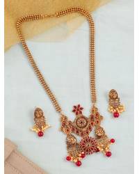 Buy Online Royal Bling Earring Jewelry Elegant White Pearl Kundan Necklace Earrings Set for Saree & Lehenga Jewellery Sets SDJS0155