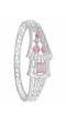 SwaDev Silver-Plated Pink Stone American Diamond/AD Bracelet 