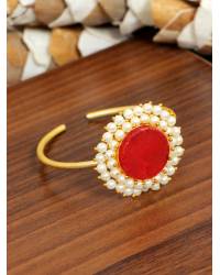 Buy Online Crunchy Fashion Earring Jewelry Gold Plated Black Crystal Kada Jewellery CFB0325
