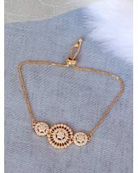 Buy Online Crunchy Fashion Earring Jewelry Gold Plated Black Crystal Kada Jewellery CFB0325