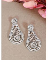 Buy Online Royal Bling Earring Jewelry Gold-Plated Jhalar Bali Hoop Earrings With Pink Pearls RAE1477 Jewellery RAE1477