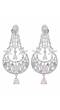 SwaDev  Silver & Pink American Diamond Studded Contemporary Dagler Earring SDJE0003