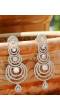SwaDev American Diamond Long Dangler Earrings SDJE0006