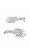 SwaDev Silver-Toned AD/American Diamond Studded Geometric Drop Earrings SDJE0008
