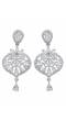 SwaDev Silver-Plated Contemporary Sparkling American Diamond/AD Stone Earrings SDJE0011 