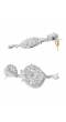 SwaDev Silver-Plated Contemporary Sparkling American Diamond/AD Stone Earrings SDJE0011 