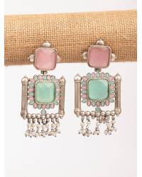 Buy Online Royal Bling Earring Jewelry Gold Plated Heart Pink Kundan Dangler Earrings  Jewellery RAE0543