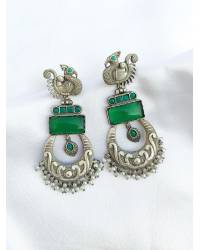 Buy Online Royal Bling Earring Jewelry Wine Red Drops Kundan Studded Party Jhumkas for Jewellery RAE2484